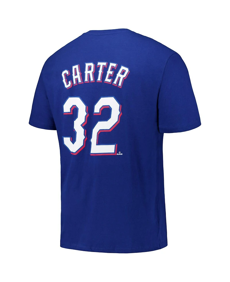 Fanatics Men's Evan Carter Royal Texas Rangers Big Tall Name Number T-Shirt