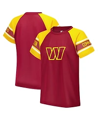 Starter Women's Burgundy Washington Commanders 1st Rounder Color Block Raglan Top