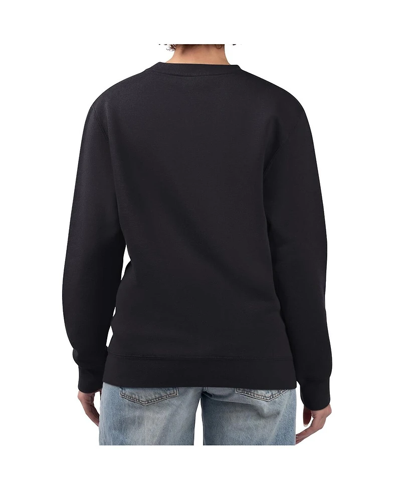 G-iii 4Her by Carl Banks Women's Black Boston Bruins Filigree Team Graphic Fleece Pullover Sweatshirt