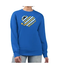 G-iii 4Her by Carl Banks Women's Blue St. Louis Blues Heart Graphic Pullover Sweatshirt