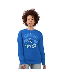 G-iii 4Her by Carl Banks Women's Royal Kansas City Royals Team Logo Fleece Pullover Sweatshirt