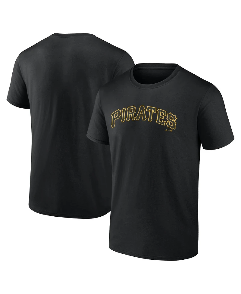 Logo Athletic Men's Black Pittsburgh Pirates Wordmark T-Shirt