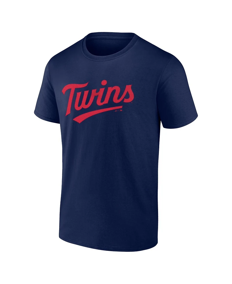 Logo Athletic Men's Navy Minnesota Twins Wordmark T-Shirt
