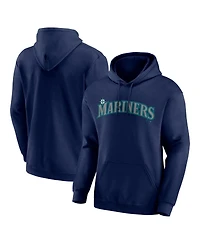 Logo Athletic Men's Navy Seattle Mariners Wordmark Hoodie