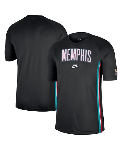 Nike Men's Black Memphis Grizzlies Classic Edition Hardwood Classics Authentic Game Shooting Dri-fit Raglan T-Shirt