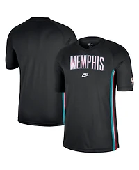 Nike Men's Black Memphis Grizzlies Classic Edition Hardwood Classics Authentic Game Shooting Dri-fit Raglan T-Shirt