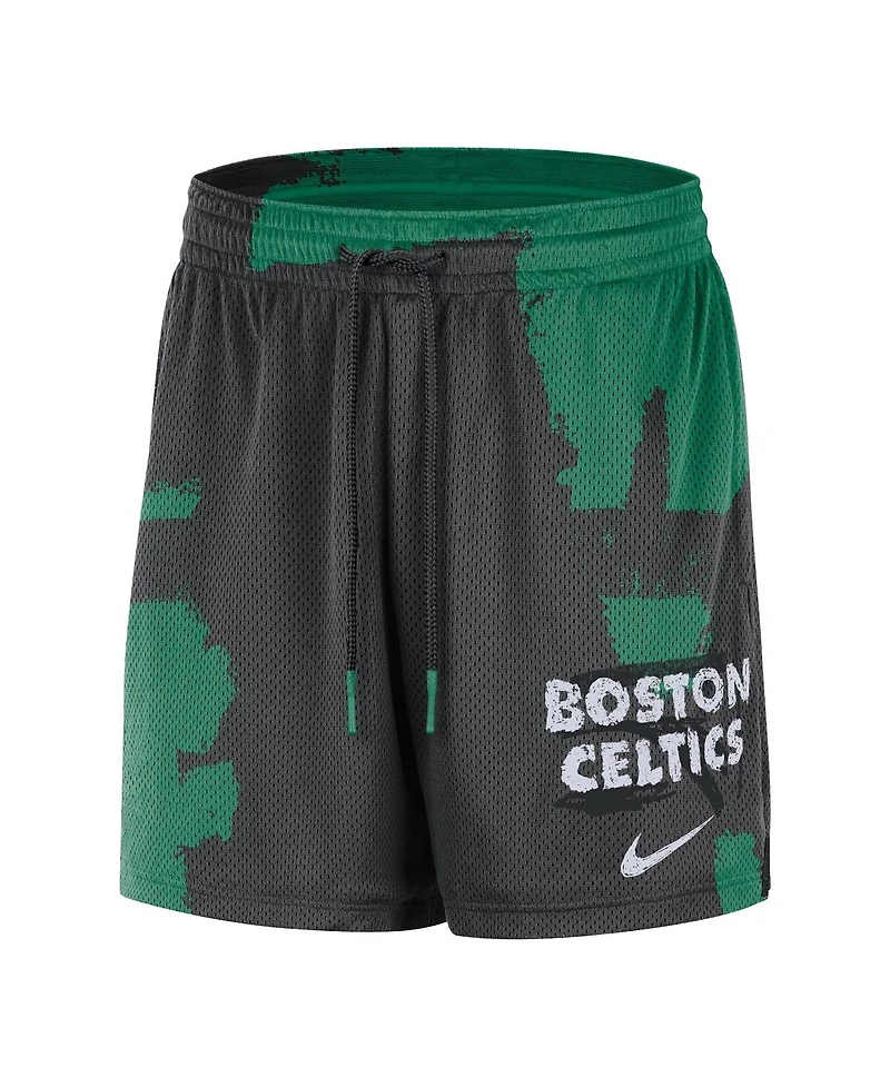 Nike Men's Black/Kelly Green Boston Celtics Courtside Club Dri-fit Practice Shorts