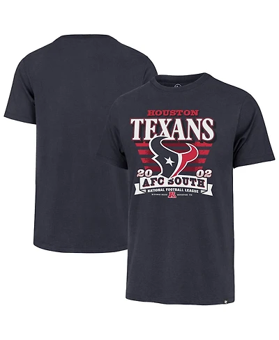 '47 Brand Men's Navy Houston Texans Stripe Splash Franklin T-Shirt