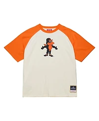 Mitchell & Ness Women's Cream Baltimore Orioles Boyfriend Raglan T-Shirt