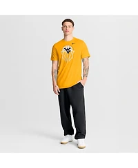 Nike Men's Gold West Virginia Mountaineers Basketball Icon Legend Dri-fit T-Shirt