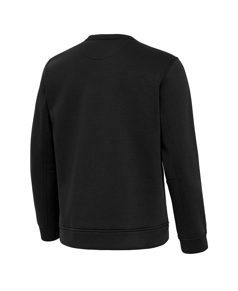 Antigua Men's Black Los Angeles Dodgers Relevant Lightweight Pullover Sweatshirt