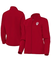 Antigua Women's Crimson Indiana Hoosiers Links 2 Golf Full-Zip Jacket