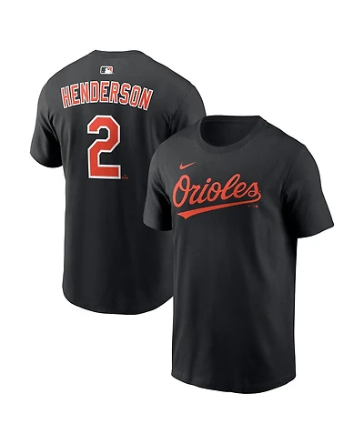 Nike Men's Gunnar Henderson Black Baltimore Orioles Name Number T-Shirt