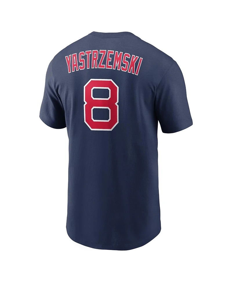 Nike Men's Carl Yastrzemski Navy Boston Red Sox Cooperstown Collection Name Number T-Shirt