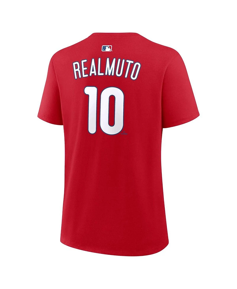 Nike Women's J.t. Realmuto Red Philadelphia Phillies Name Number T-Shirt