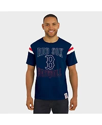 Darius Rucker Collection By Fanatics Men's Navy Boston Red Sox Distressed Sleeve Stripe T-Shirt