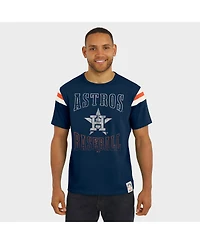 Darius Rucker Collection By Fanatics Men's Navy Houston Astros Distressed Sleeve Stripe T-Shirt