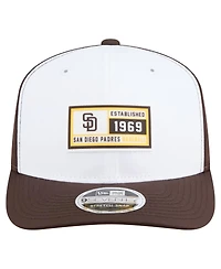 New Era Men's White/Brown San Diego Padres Established Patch 9SEVENTY Adjustable Hat
