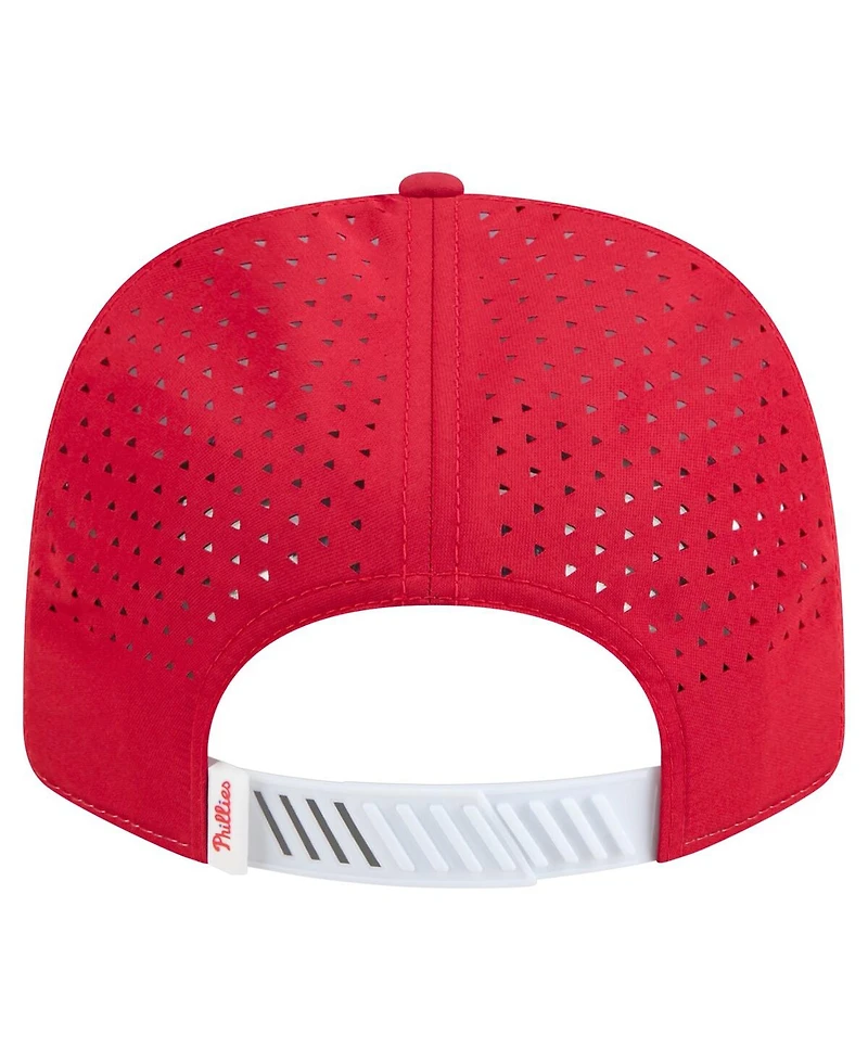 New Era Men's White/Red Philadelphia Phillies Established Patch 9SEVENTY Adjustable Hat