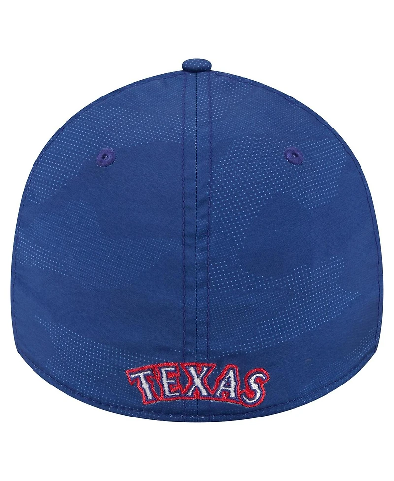 New Era Men's Royal Texas Rangers Tonal Camo 39THIRTY Flex Hat