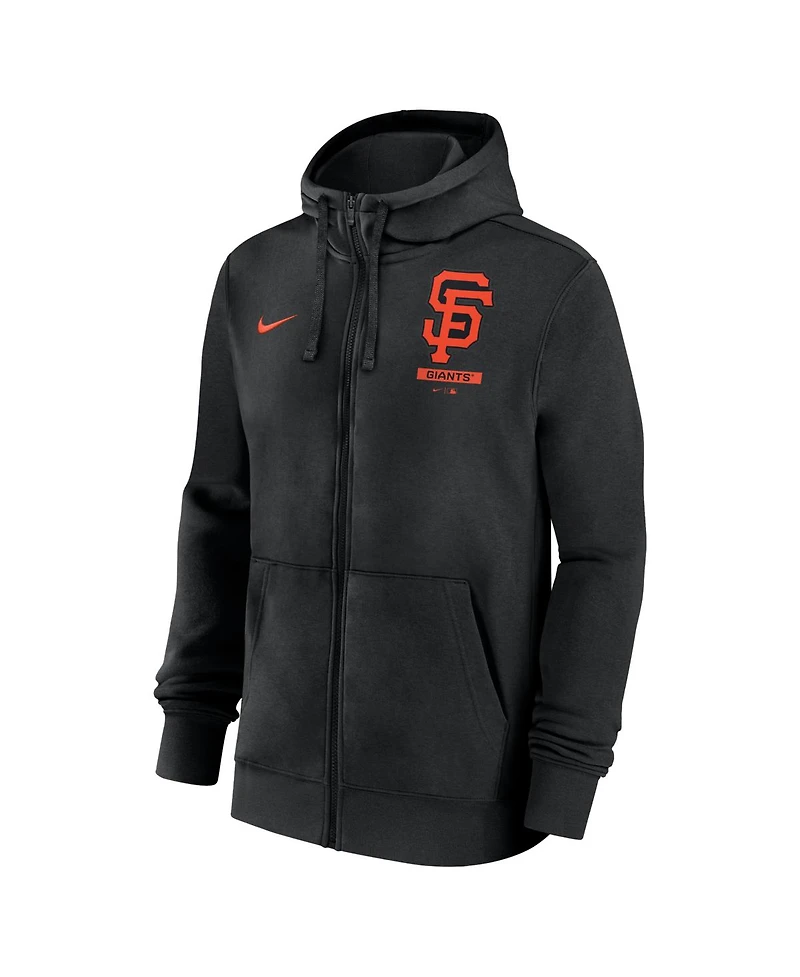 Nike Men's Black San Francisco Giants Primetime Lockup Full-Zip Hoodie