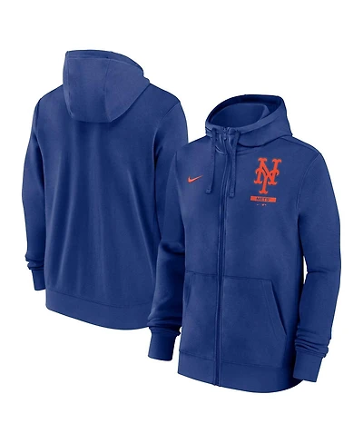 Nike Men's Royal New York Mets Primetime Lockup Full-Zip Hoodie