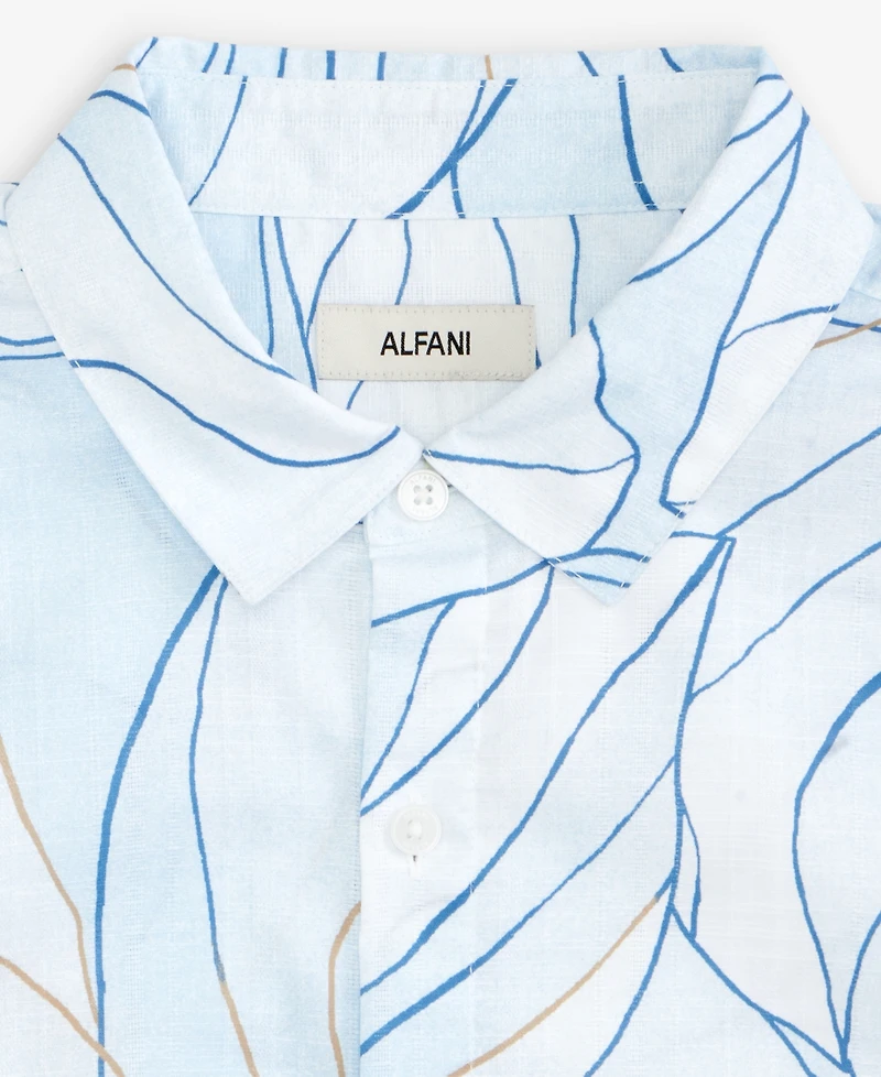 Alfani Men's Artist Floral-Print Short-Sleeve Shirt, Macy's Exclusive - Floral