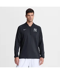 Nike Men's Navy New York Yankees Authentic Collection Dri-fit Raglan Half-Zip