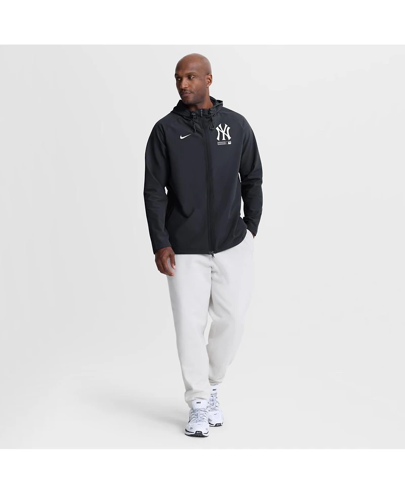 Nike Men's Navy New York Yankees Authentic Collection Raglan Therma-fit Full-Zip Hooded Jacket