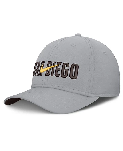 Nike Men's Gray San Diego Padres Primetime Dri-fit Rise Bozz Flex Hat