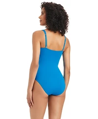 Bleu by Rod Beattie Kore Shirred Bandeau One-Piece Swimsuit