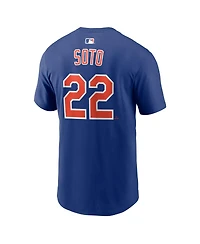 Nike Men's Juan Soto Royal New York Mets Name Number T-Shirt