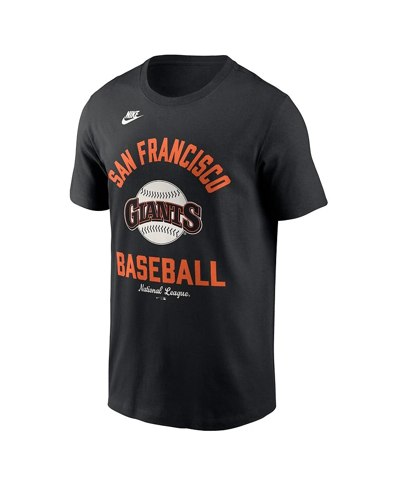 Nike Men's Black San Francisco Giants Cooperstown Collection T-Shirt