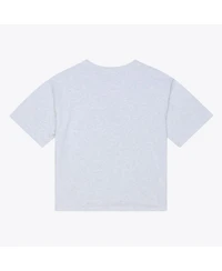 Mitchell & Ness Women's Heather Gray Los Angeles Dodgers Script Cropped Boxy T-Shirt