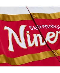 Mitchell & Ness Men's Scarlet San Francisco 49ers Head Coach Lightweight Full-Snap Satin Jacket