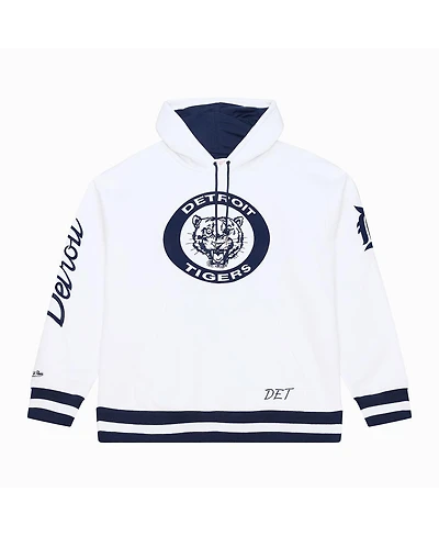 Mitchell & Ness Men's White Detroit Tigers Cooperstown Collection Fleece Hoodie
