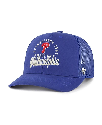 '47 Brand Men's Royal Philadelphia Phillies Pitstop Trucker Adjustable Hat