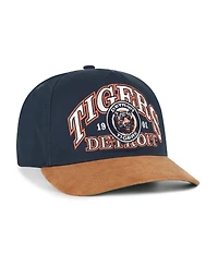 '47 Brand Men's Navy/Brown Detroit Tigers Cooperstown Break Wood Suede Hitch Adjustable Hat
