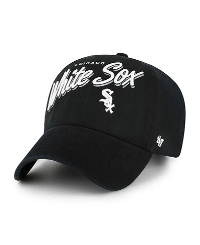 '47 Brand Women's Black Chicago White Sox Ariana Clean Up Adjustable Hat