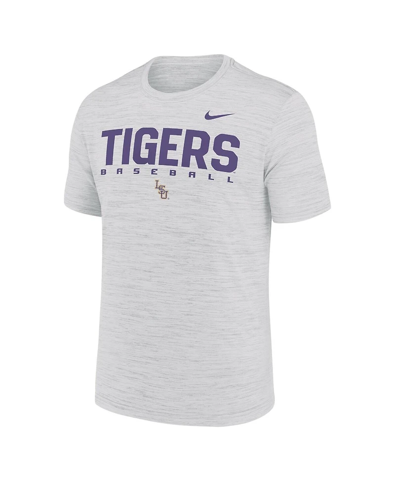 Nike Men's White Lsu Tigers Dugout Velocity Dri-fit T-Shirt