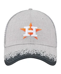 New Era Men's Gray Houston Astros Visor Paint Splatter 39THIRTY Flex Hat