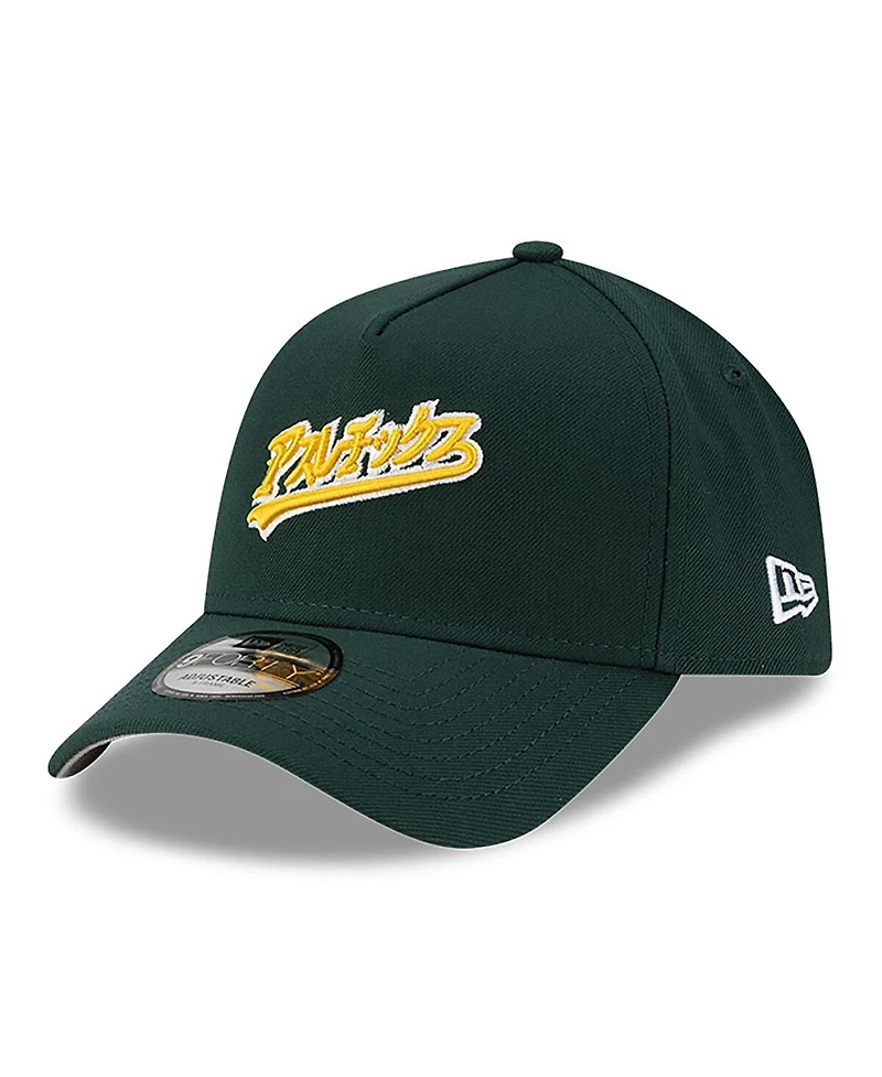 New Era X Hyperfly Men's Green Oakland Athletics A-Frame 9FORTY Adjustable Hat