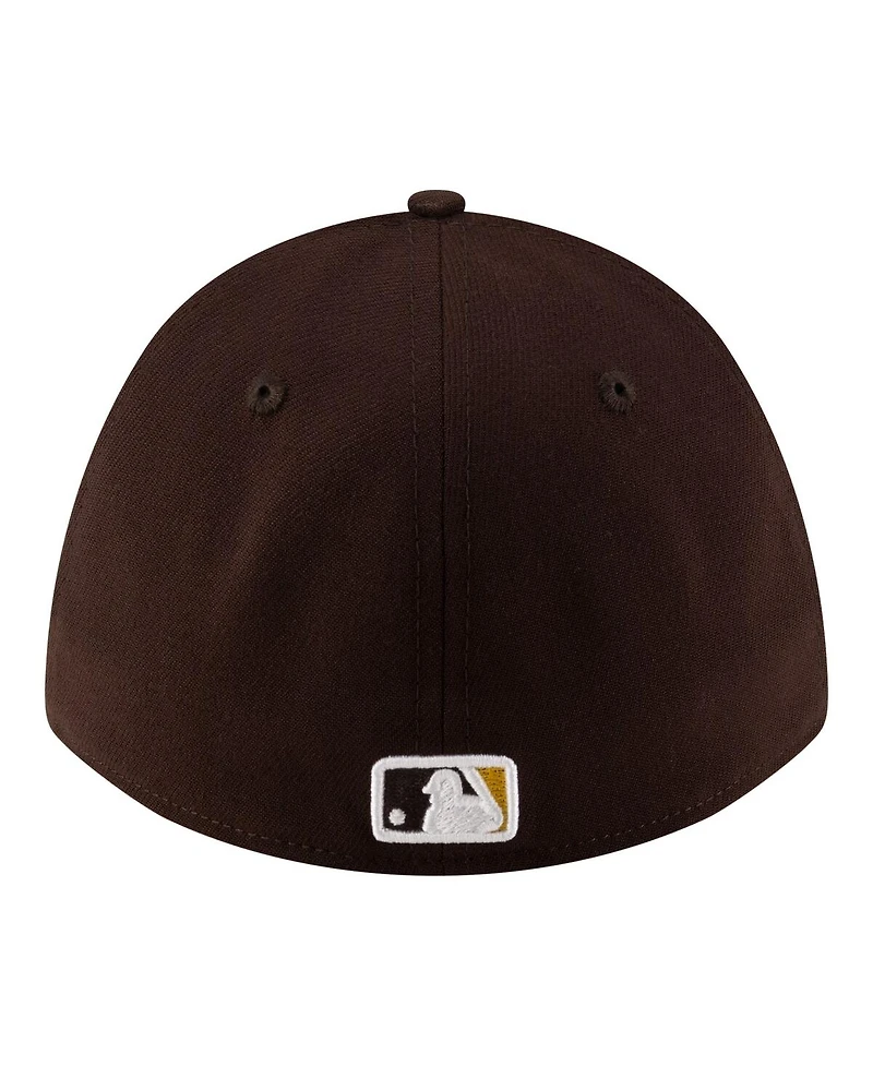 New Era Men's Brown San Diego Padres Player Replica 39THIRTY M-Crown Flex Hat