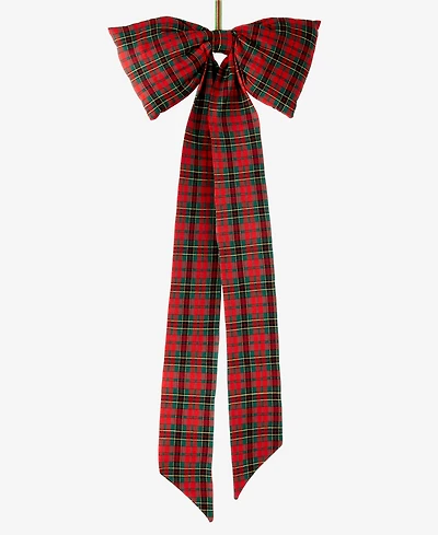Holiday Lane Cozy Cabin Plaid Bow Ornament with Clip, Macy's Exclusive