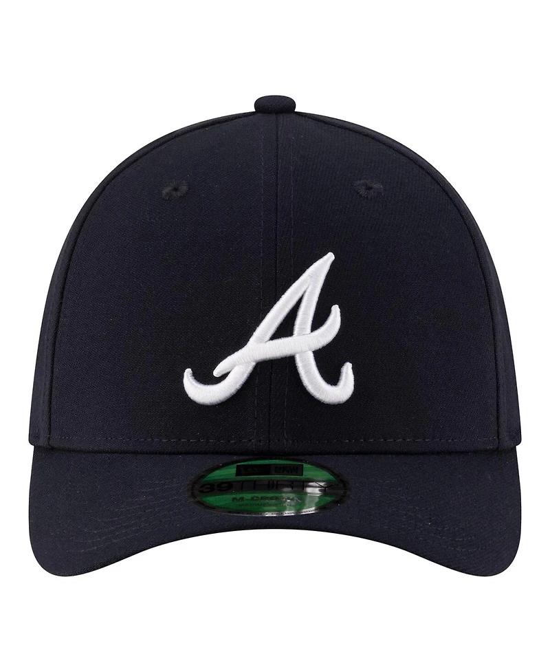 New Era Men's Navy Atlanta Braves Player Replica 39THIRTY M-Crown Flex Hat