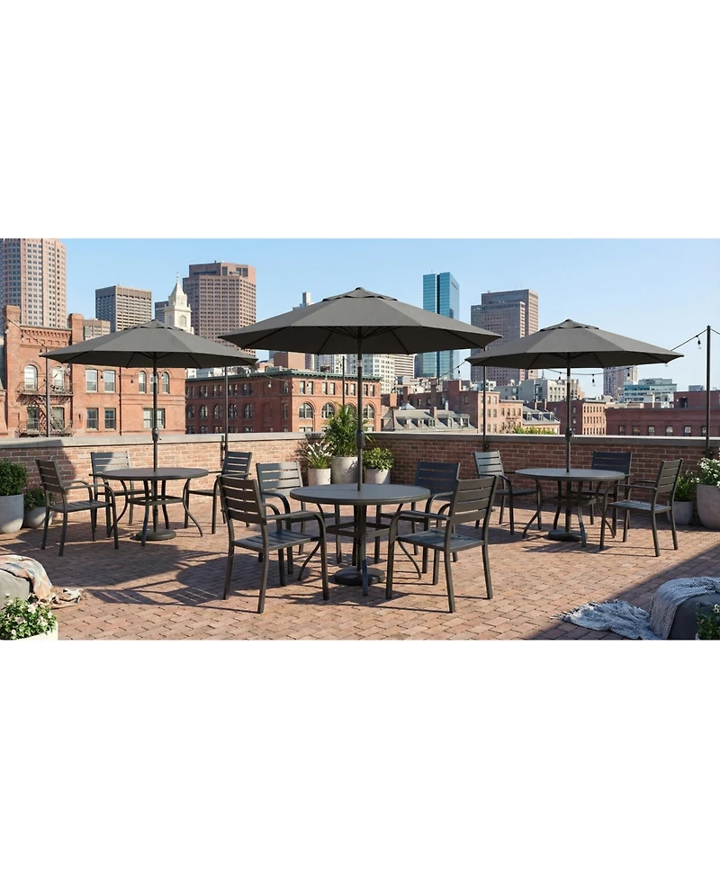 Mondawe 2-Piece Outdoor Dining Chair Set, Heavy-Duty Iron Frame with E-Coating, All-Weather Patio Chairs, Sandstone