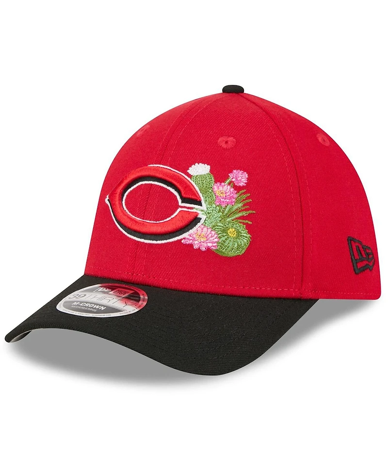 New Era Men's Red/Black Cincinnati Reds 2026 Spring Training M-Crown 39THIRTY Flex Hat