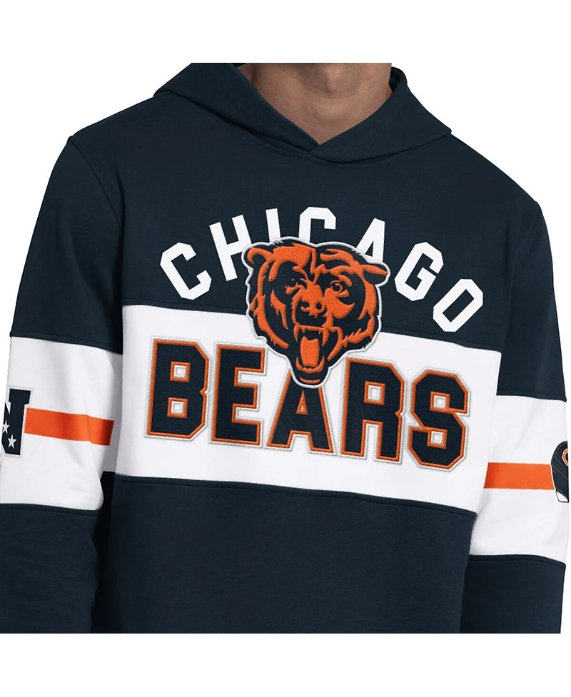 Starter Men's Navy Chicago Bears Fullback Jersey Hoodie