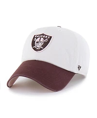 '47 Brand Men's and Women's Stone/Burgundy Las Vegas Raiders Love Letter Clean Up Adjustable Hat