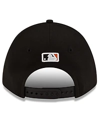 New Era Men's Black/Orange Baltimore Orioles Player Replica 9FORTY Adjustable Hat